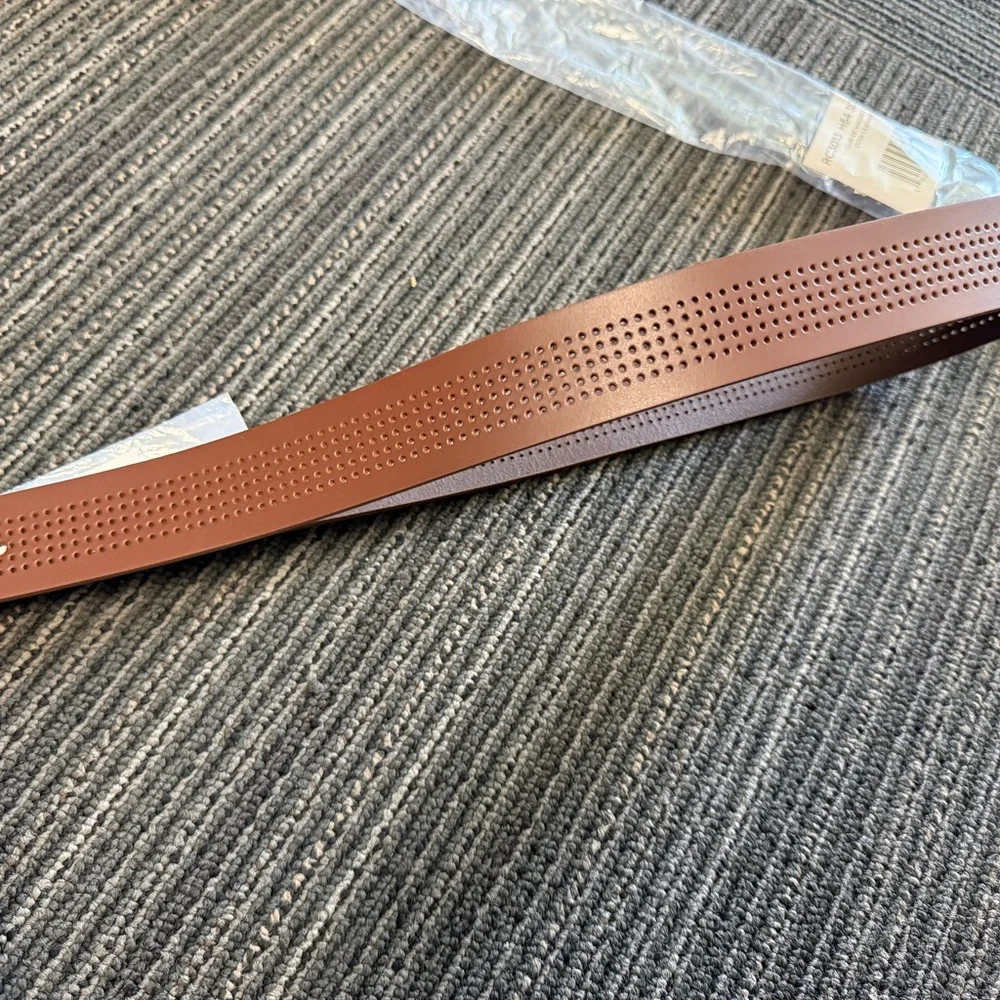 Lacoste Brown Leather Belt with Logo